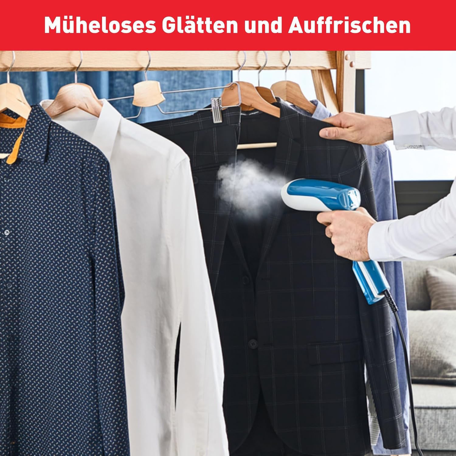 Tefal Dampfbürste DT6131 Access Steam First, Dampfglätter, 1300 W, 15 Sek Aufheizzeit, kontinuierliche Dampfabgabe 20 g/Min., 70 ml Tank