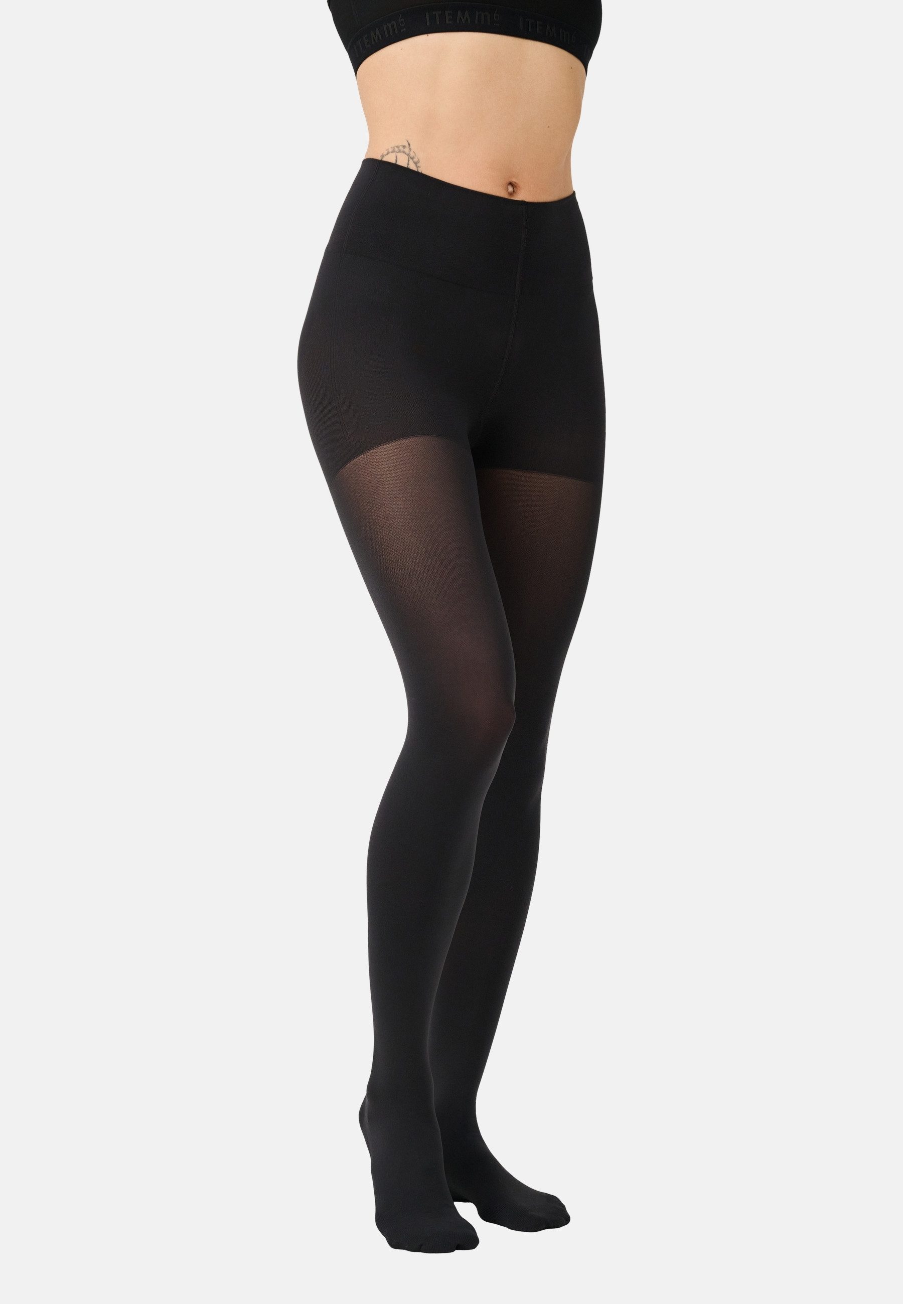 ITEM m6 Feinstrumpfhose OPAQUE CONSCIOUS Graduelle Kompression, extrabreiter Bund, recycelte Garne, supersoft