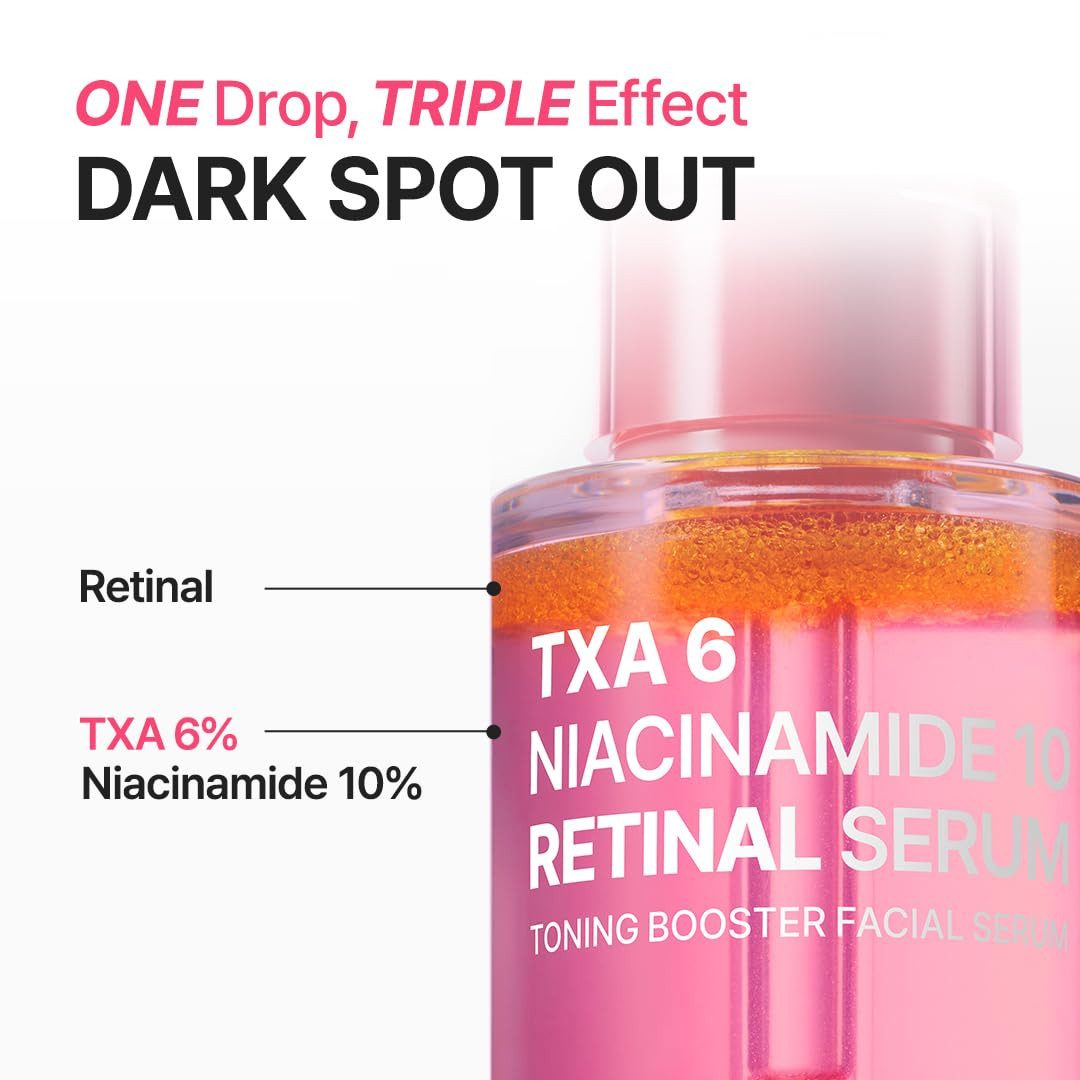 Purito Seoul Gesichtsserum TXA 6 Niacinamide 10 Retinal Serum Korrigierendes Serum für ebenmäßige Haut – 30ml, Mit verkapseltem Retinal & 16% Wirkstoffpower