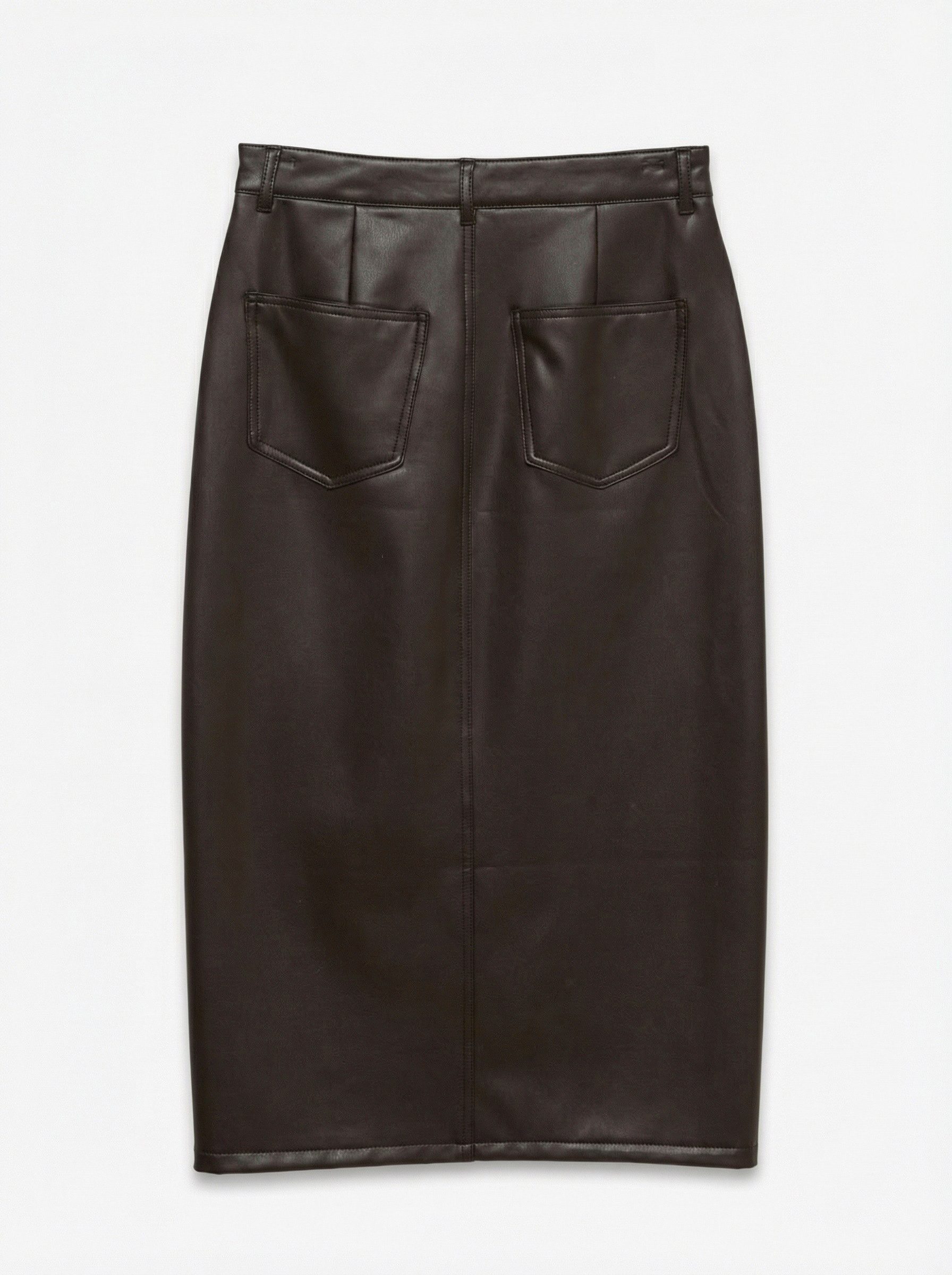 Vero Moda Lederimitatrock VMVERI HR CALF PL SKIRT NOOS Lederimitat, mit Stretch, high waist