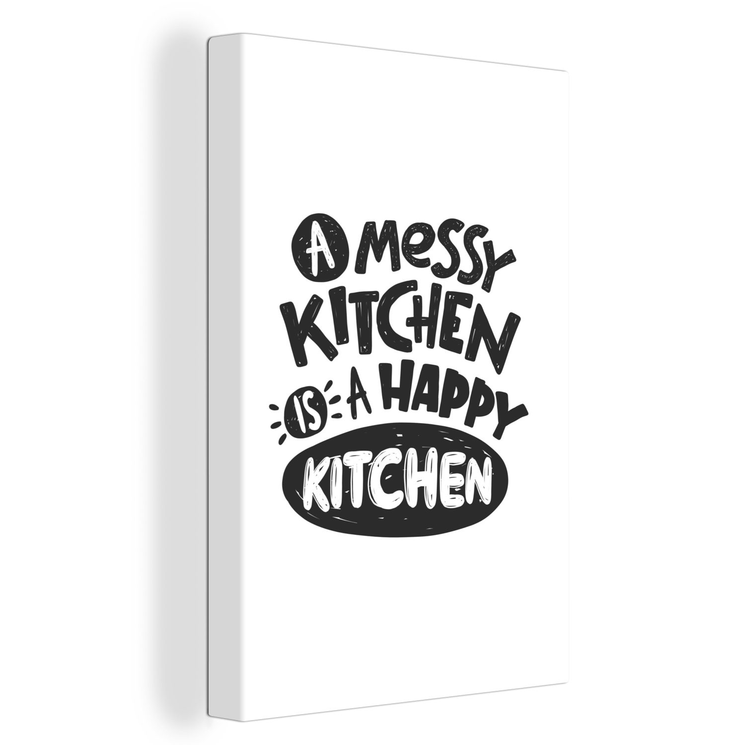 OneMillionCanvasses® Leinwandbild Kochen Zitate Küche, (1 St