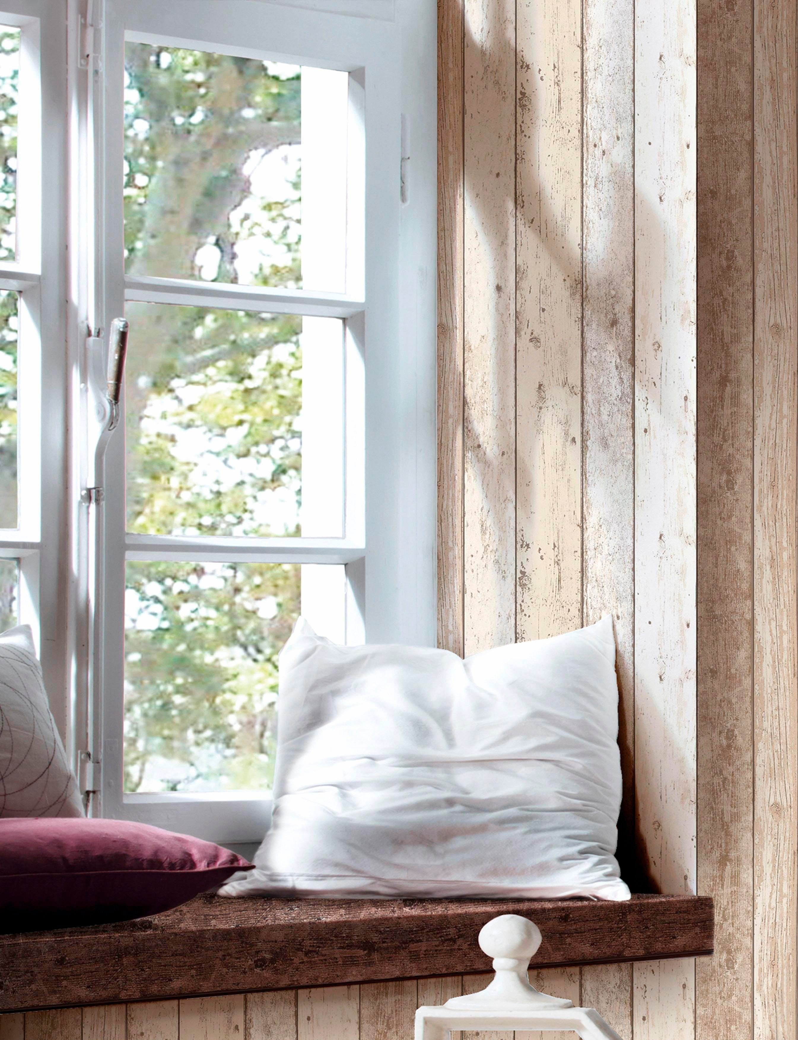 Holz, Stone natur/beige/braun/blau Tapete Streifen living Holzoptik of walls Wood`n Edition, 2nd Best Vliestapete