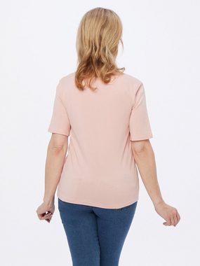 Christian Materne T-Shirt Druckbluse koerpernah mit aufwendiger Applikation