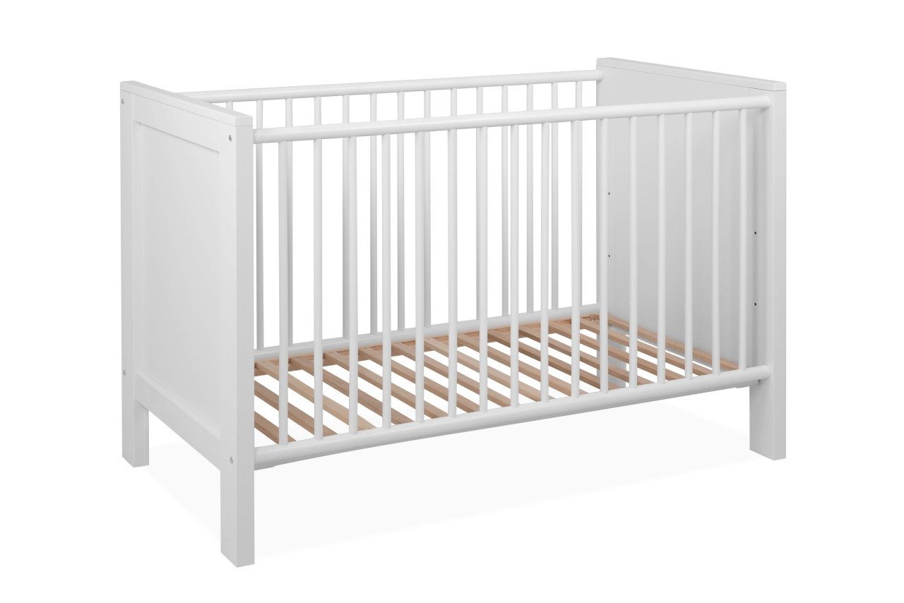 Finori Polsterbett Babybett Landwood 60 x 120 cm weiß (1-tlg)