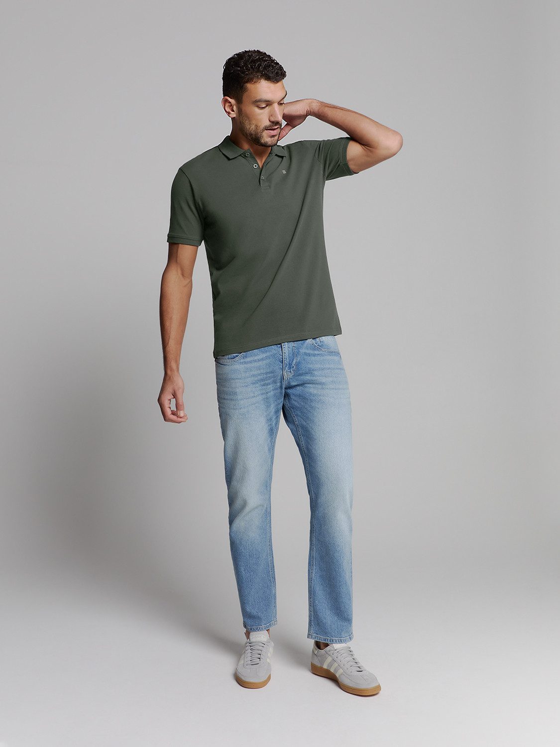 NO EXCESS Poloshirt Polo Pique Solid Stretch