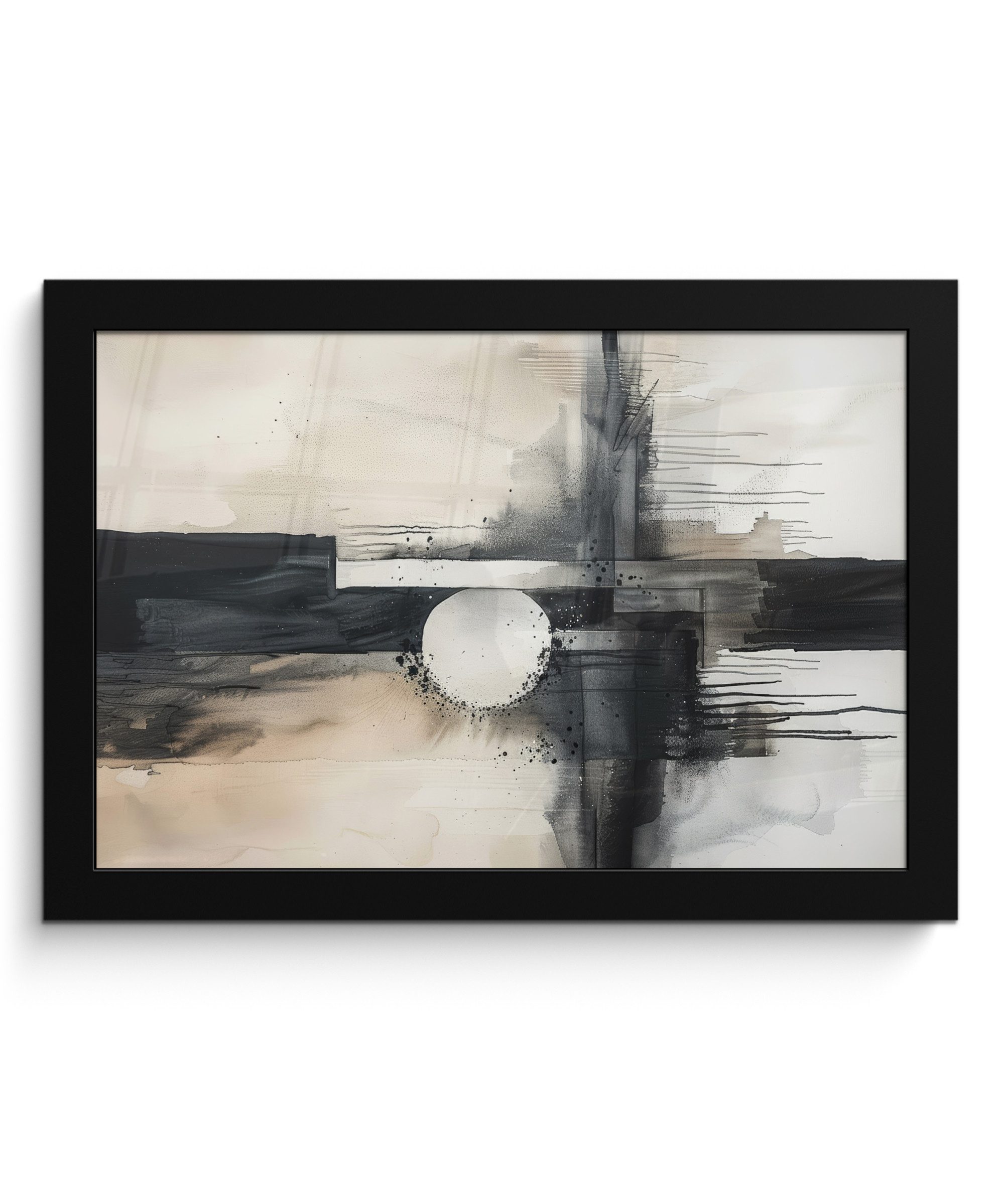 Poster Abstrakt - Schwarz und Weiß - Farbe - Modern