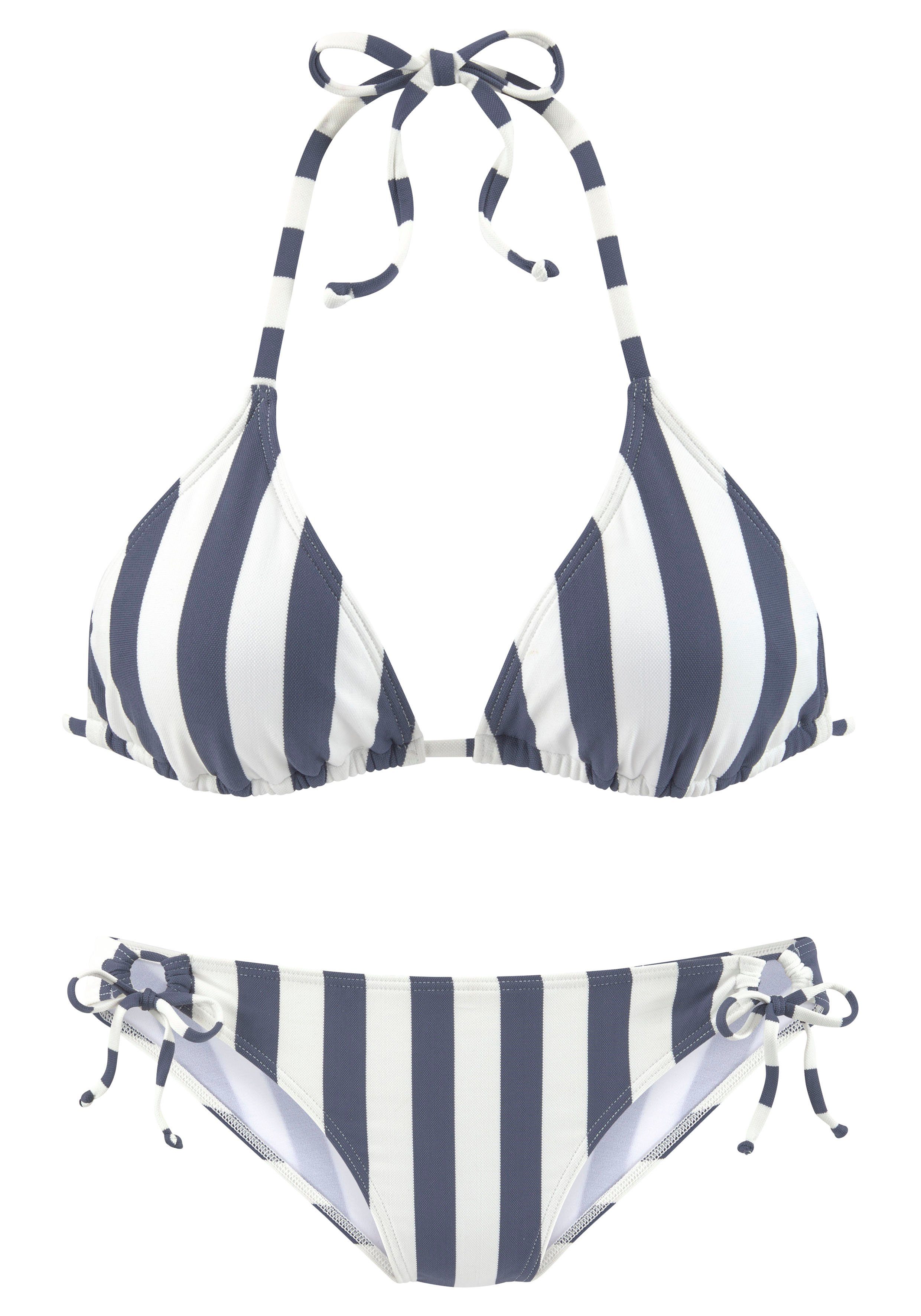 Venice Beach Triangel-Bikini mit gewebten Streifen günstig online kaufen