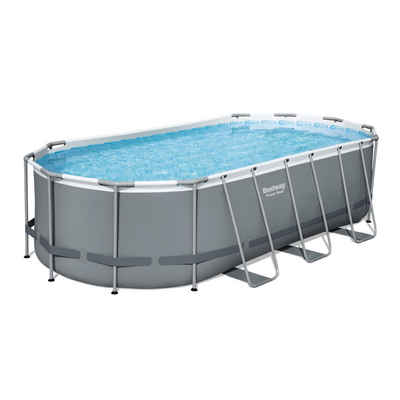 BESTWAY Framepool Power Steel Frame Pool, 549 x 274 x 122 cm, Komplett-Set 