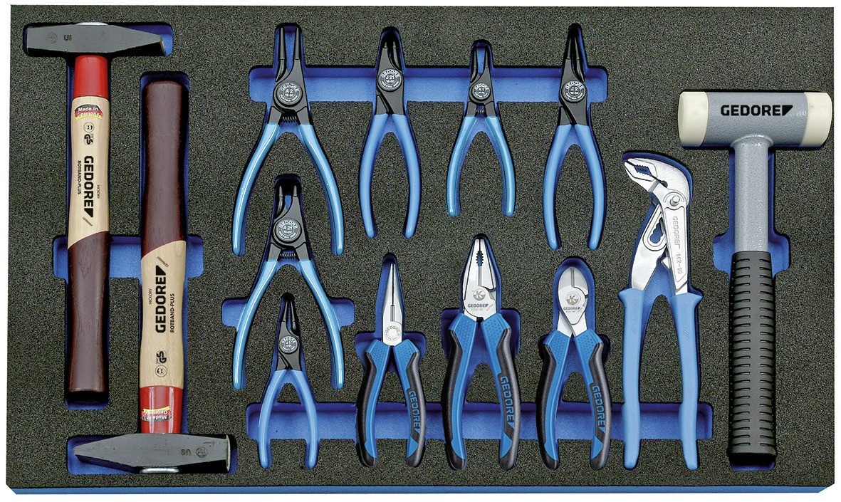 Gedore Werkzeugset 2005 CT4-8000 Werkzeugsortiment in Check-Tool-Modul, 13-teilig