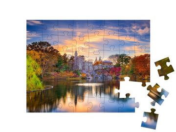 puzzleYOU Puzzle Central Park, New York City am Schloss Belvedere, 48 Puzzleteile, puzzleYOU-Kollektionen Parks, Central Park, Blumen & Pflanzen