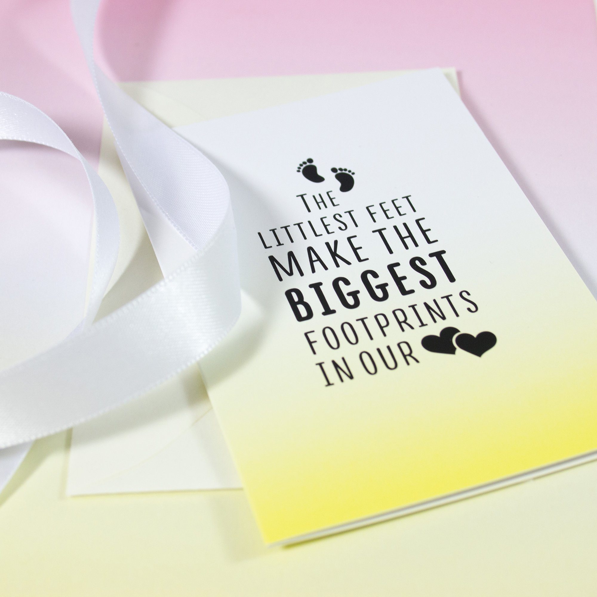 Bow Grußkarte mit Umschlag Mini-Grußkarte Klappkarte & Feet, Little Hummingbird