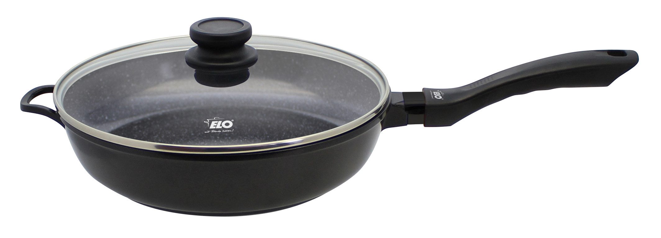 Elo Schmorpfanne mit Glasdeckel 28cm, Aluminiumguss (1-tlg), Induktion, Ø 28 cm