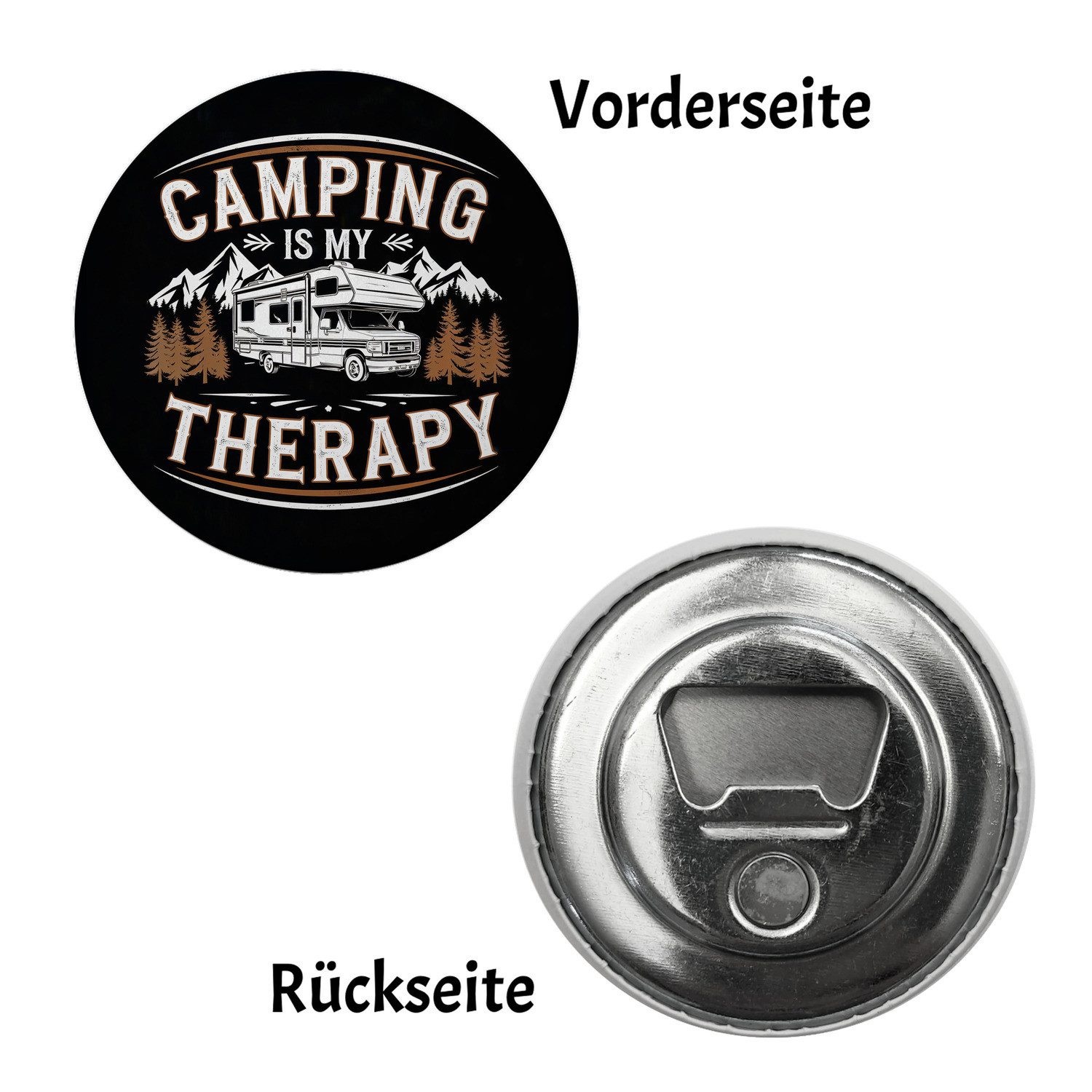 Thumbnail - speecheese Magnet Wohnmobil vor einer Berglandschaft Camping is my Therapy Magnet mit