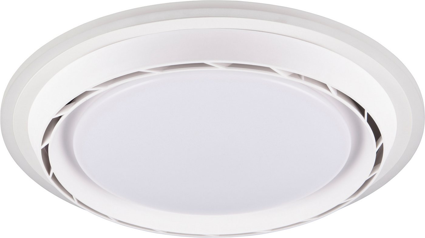 Reality Leuchten LED Deckenleuchte SAARELA mit Ventilator, unauffälliger Deckenventilator mit Licht 18W, CCT - über Fernbedienung, …