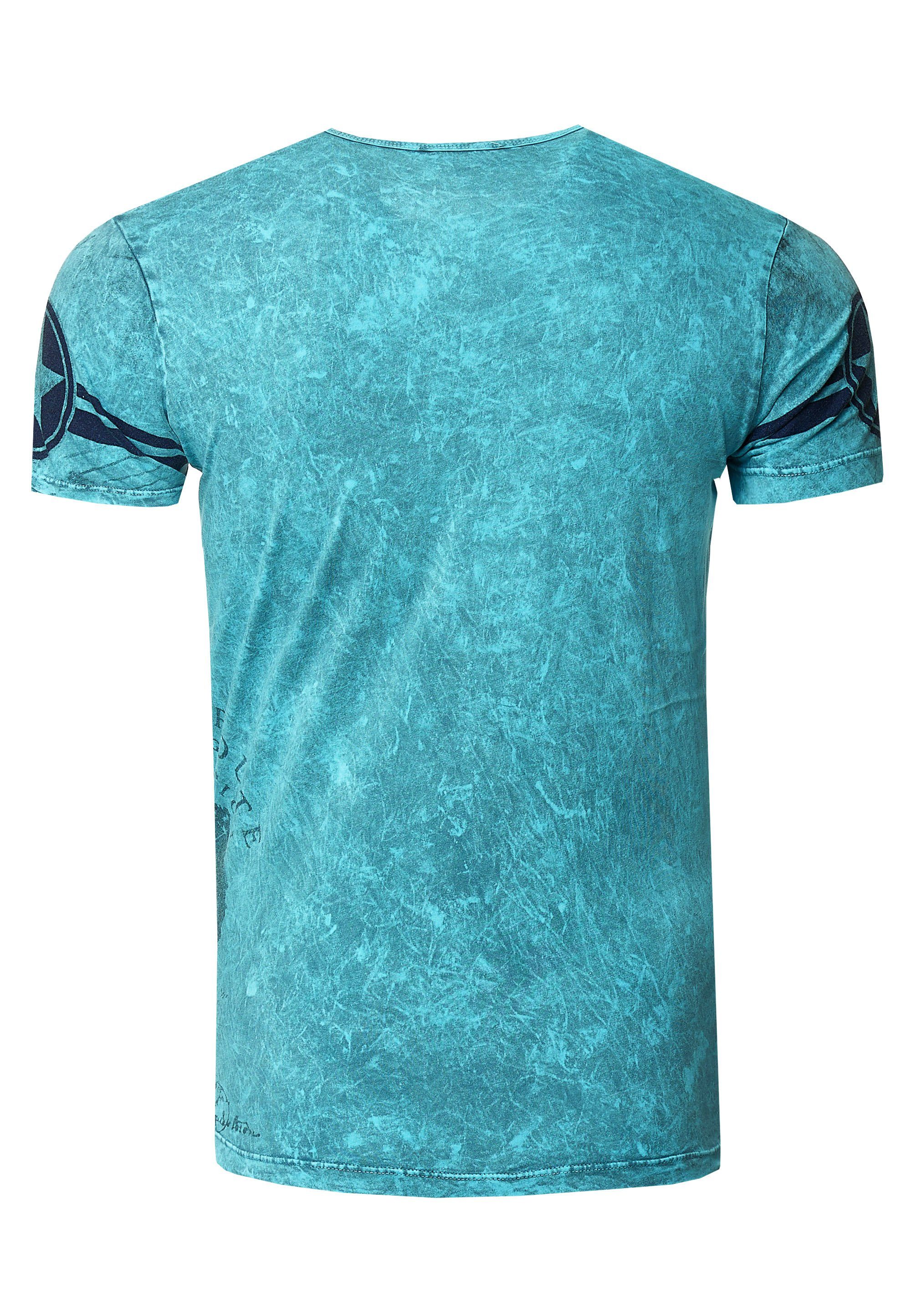 Rusty Neal T-Shirt mit coolem Logo-Print