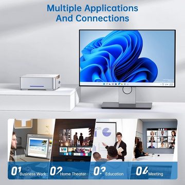 NiPoGi Mini-PC (Intel ‎4, 16 GB RAM, 512 GB HDD, 512GB ROM Mini PC with Intel Celeron N5105 4K Triple Display)