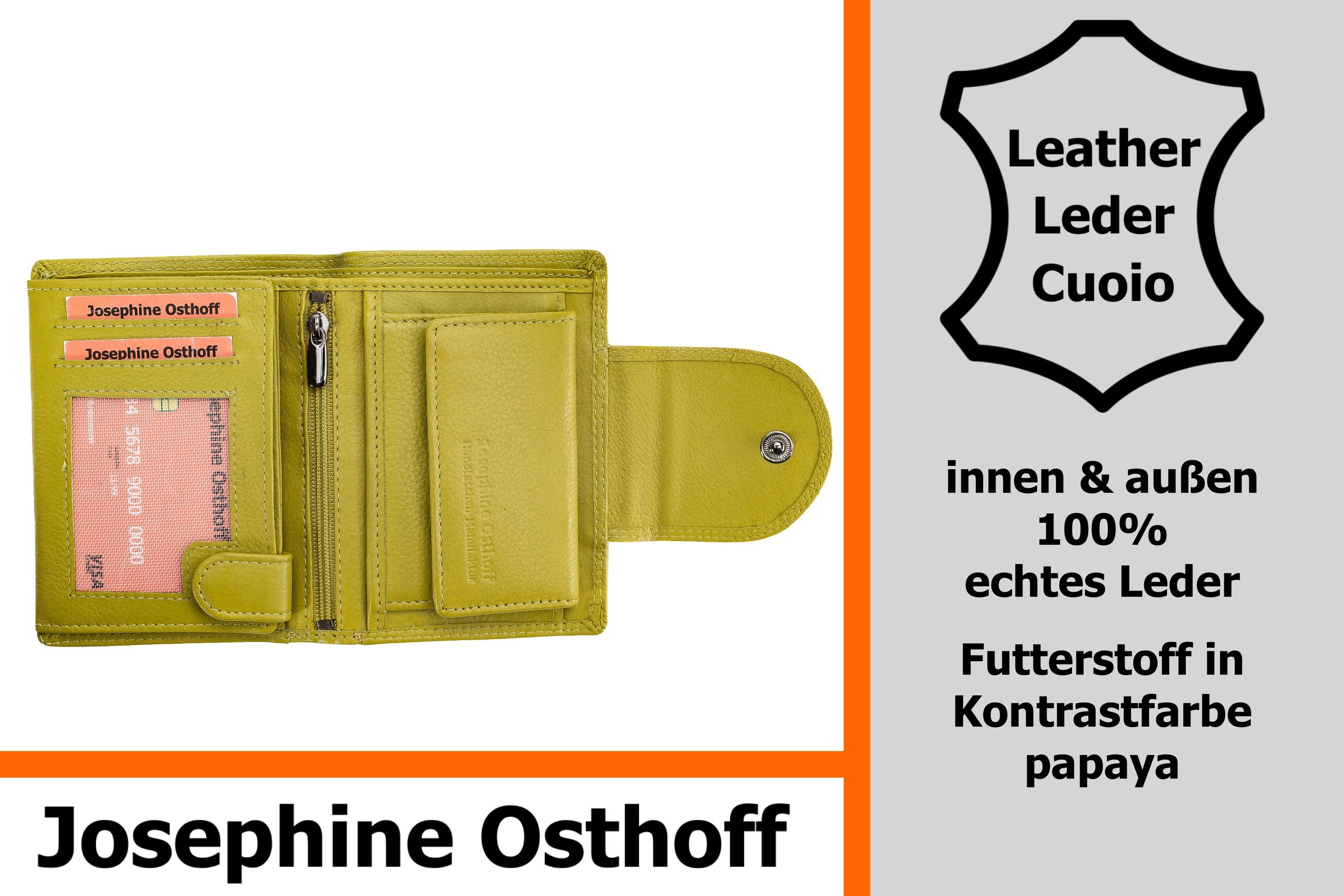 Josephine Osthoff Brieftasche Wiener Minibrieftasche Geldbörse limone