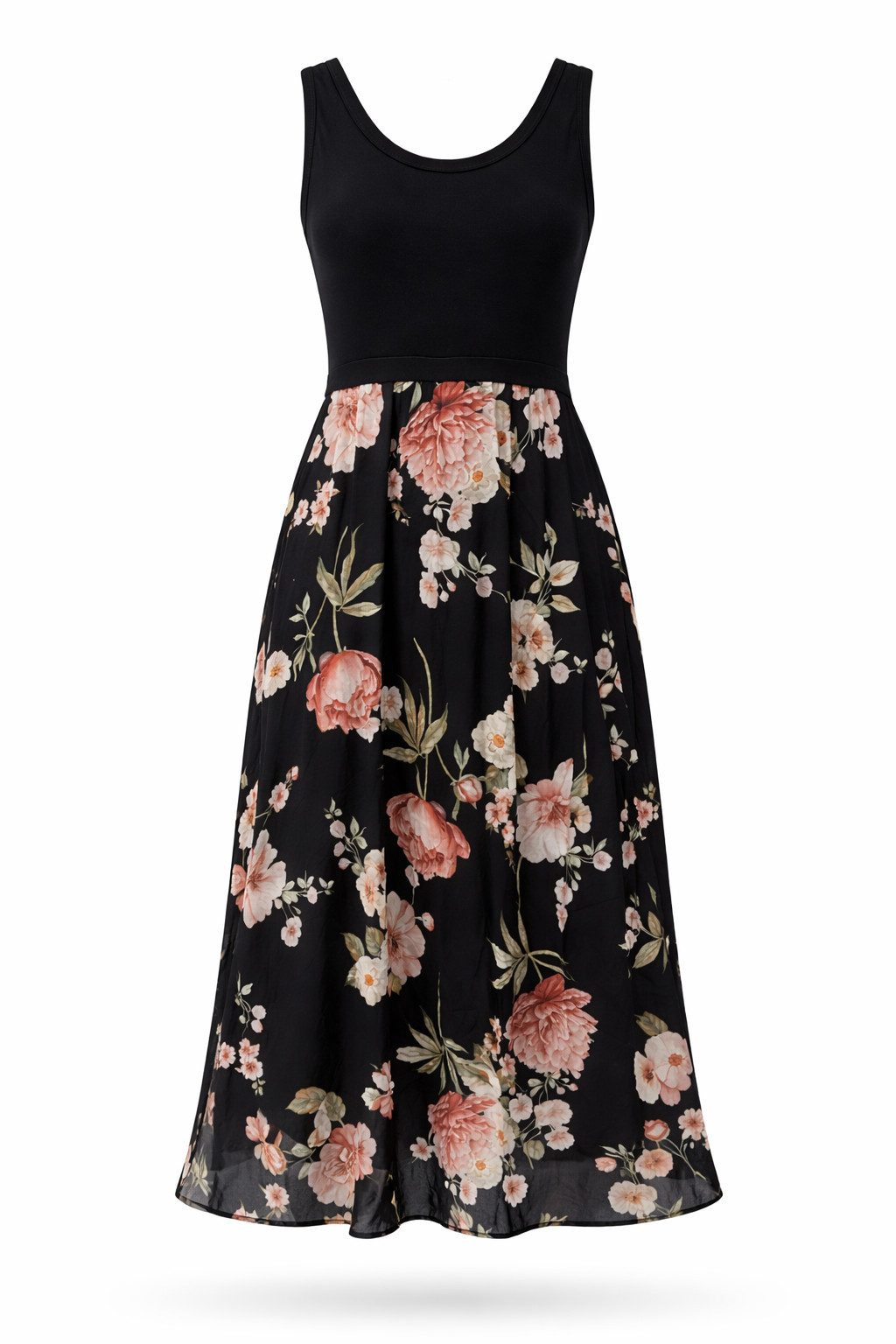 ITALY VIBES Sommerkleid - gemustertes Kleid - ITALY VIBES - trendiger Print - Maxikleid - ONE SIZE / Einheitsgröße = passt hier Gr. 34 - 38 / XS - M