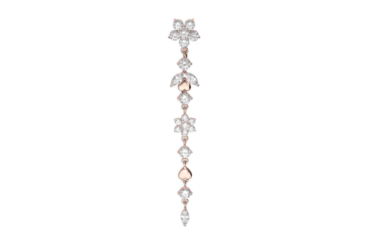 PIERCINGLINE Bauchnabelpiercing Chirurgenstahl Bananabell BLUMENRANKE (Bana günstig online kaufen