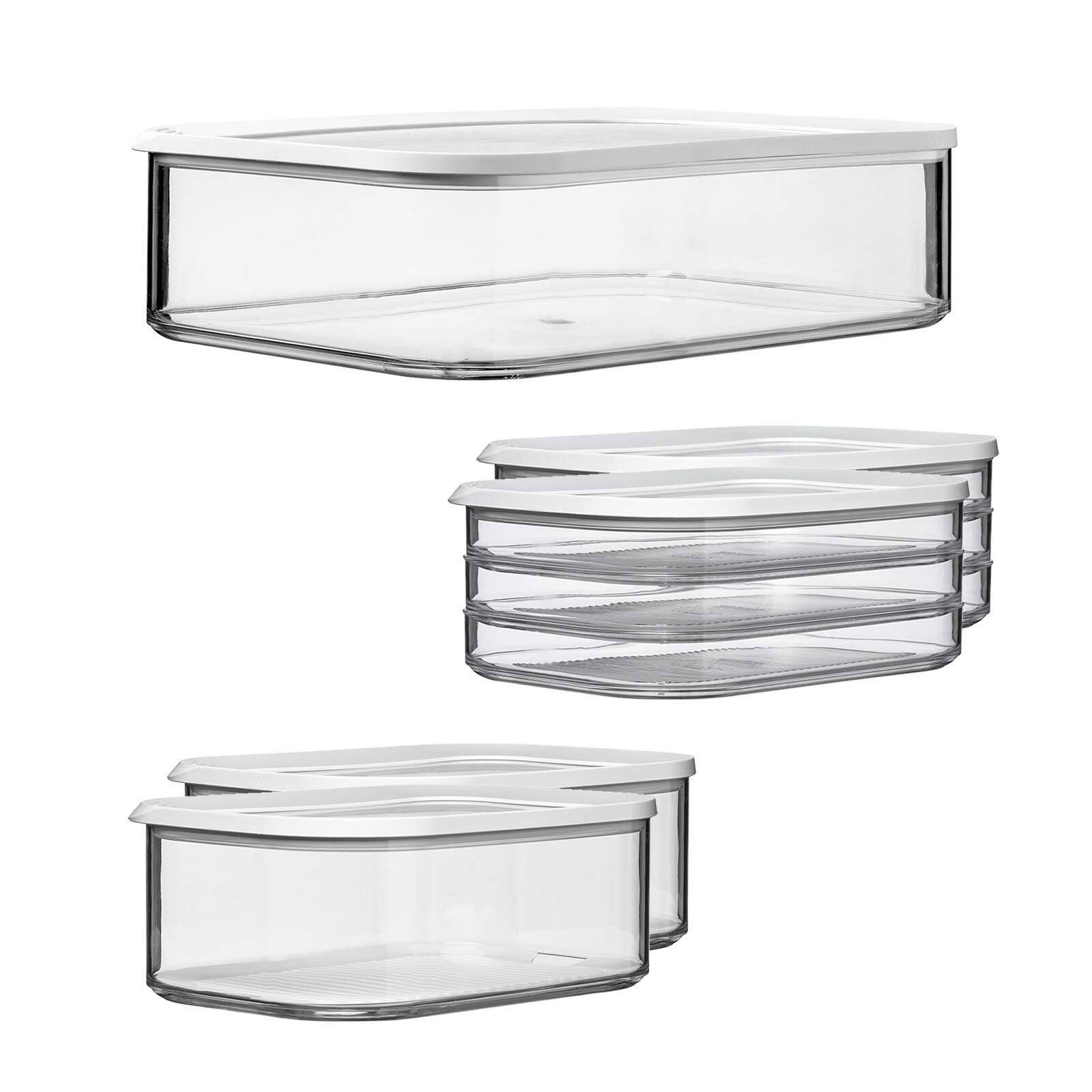 Mepal Vorratsdose Modula Aufschnittdosen 5er Set, Kunststoff, (9-tlg)