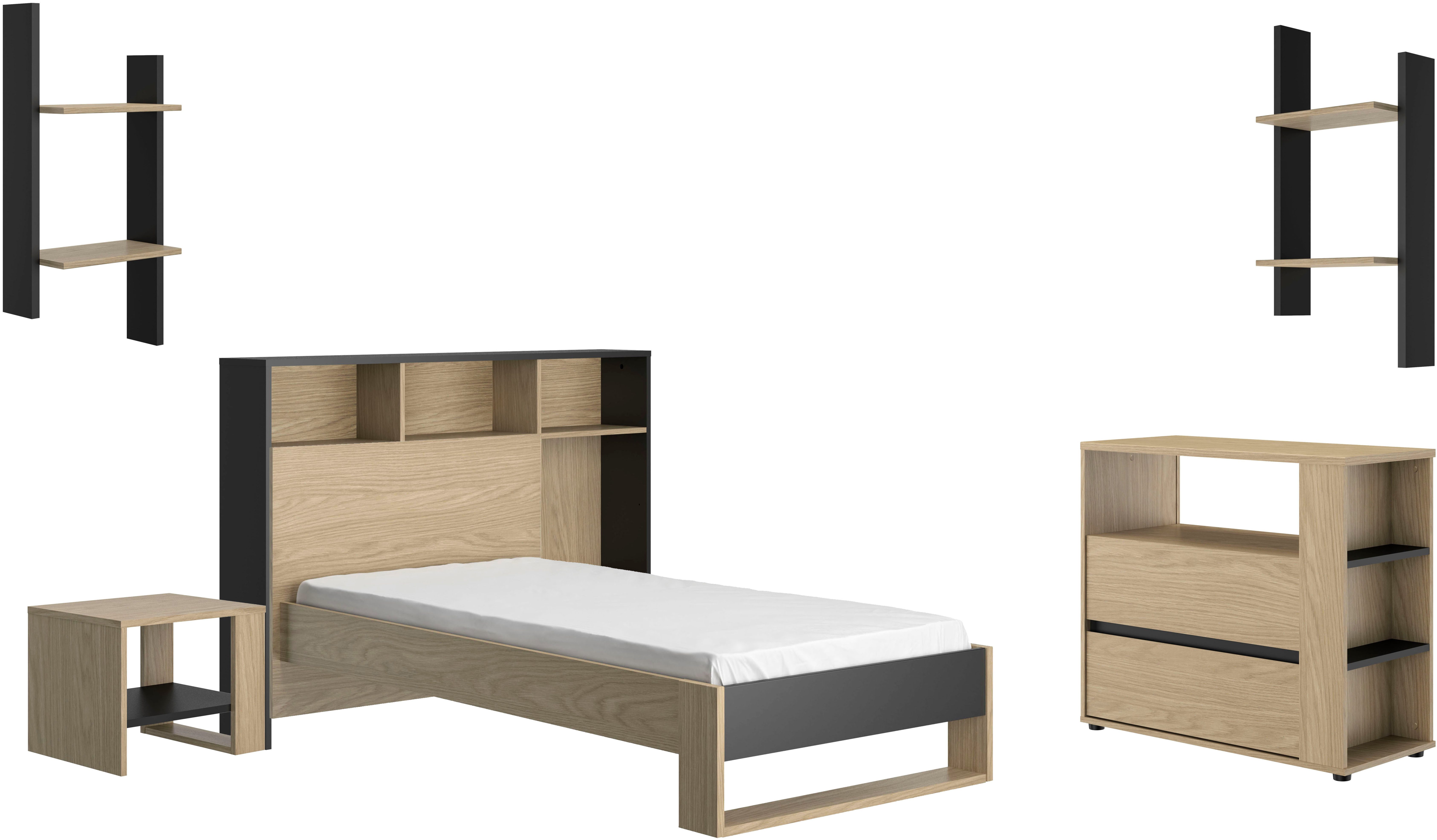 Gami Schlafzimmer-Set Nael SET N°3, (Set, 6-tlg), Elegant Schlafzimmer