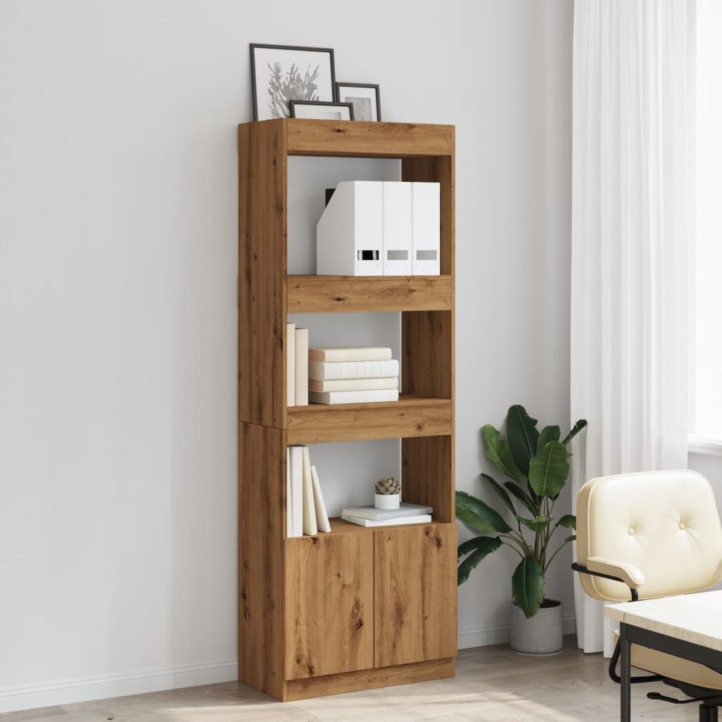 vidaXL Bücherregal Highboard Artisan-Eiche 63x33x180 cm günstig online kaufen