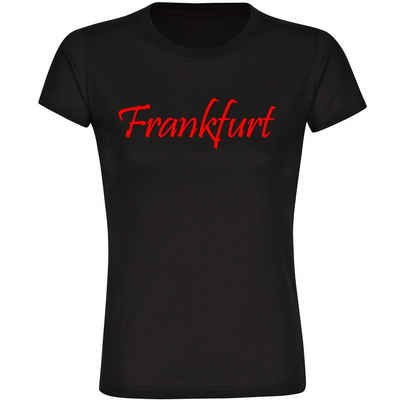 multifanshop T-Shirt Damen Frankfurt - Schriftzug - Frauen