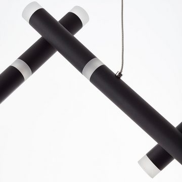 Brilliant Pendelleuchte Lagano, Lagano LED Pendelleuchte 6flg schwarz, Metall/Kunststoff, 1x LED integ