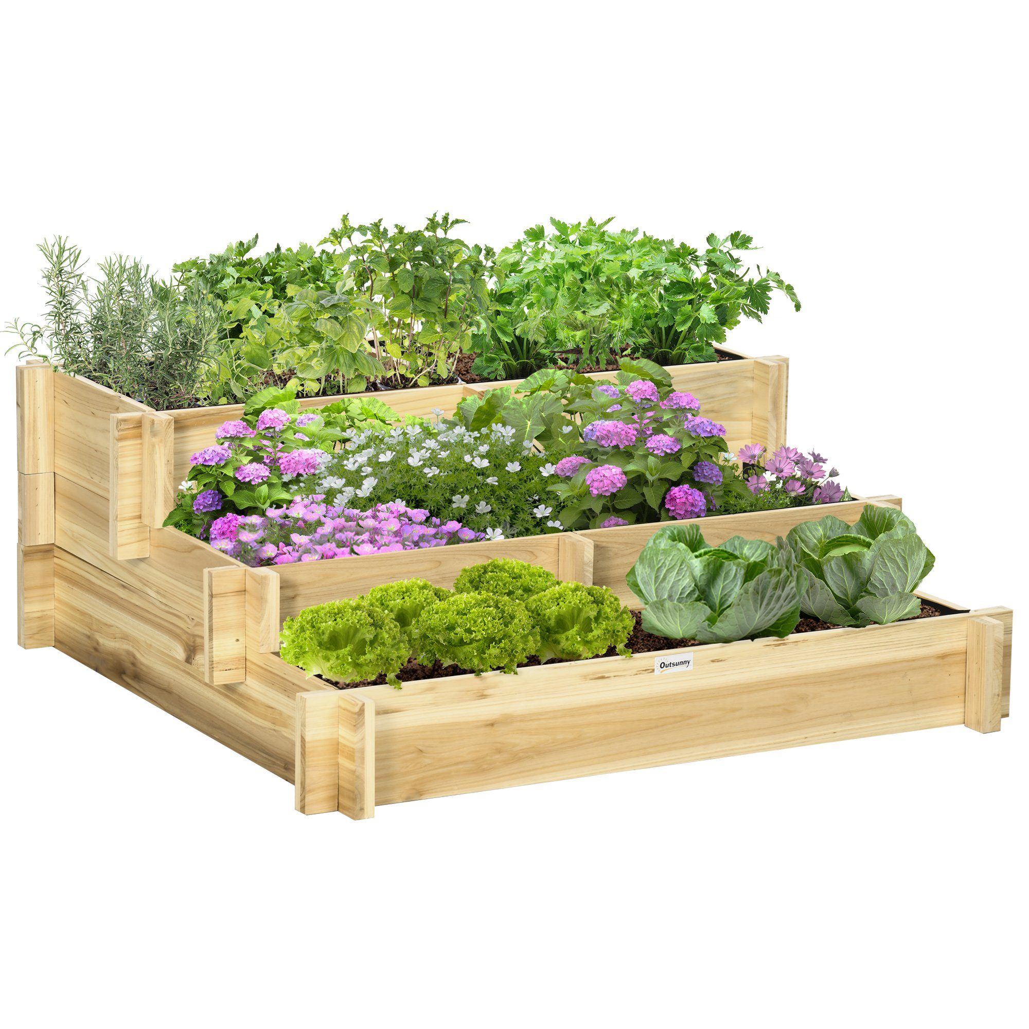 Outsunny Hochbeet (Set, 1 St., Blumentreppe), günstig online kaufen