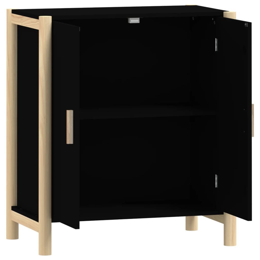 vidaXL Sideboard Sideboard Schwarz 62x38x70 cm Holzwerkstoff (1 St)