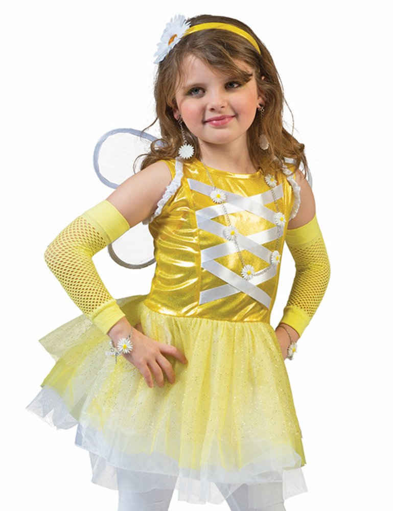 Funny Fashion Feen-Kostüm Prinzessin Belle Glitzer Feenkostüm für Mädchen
