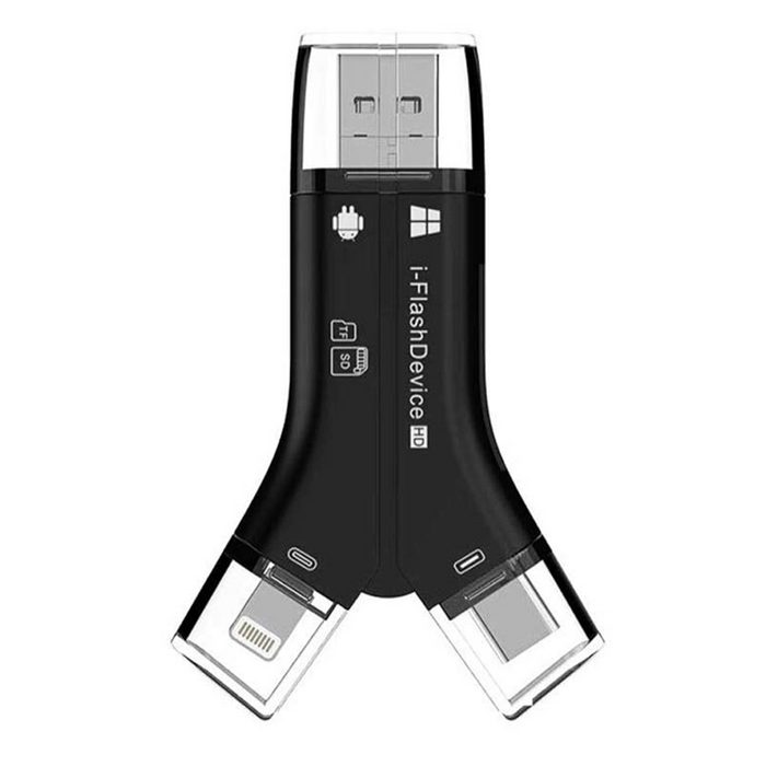 longziming 4 in 1 Externer Kartenleser USB Micro SD USB-C- und USB-A-Geräte USB-Stick
