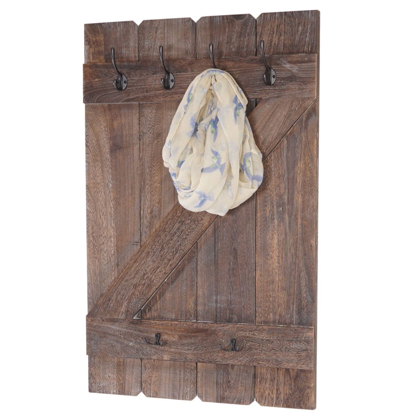 PROREGAL® Wandgarderobe Wandgarderobe 91x60x10cm 6 Haken günstig online kaufen