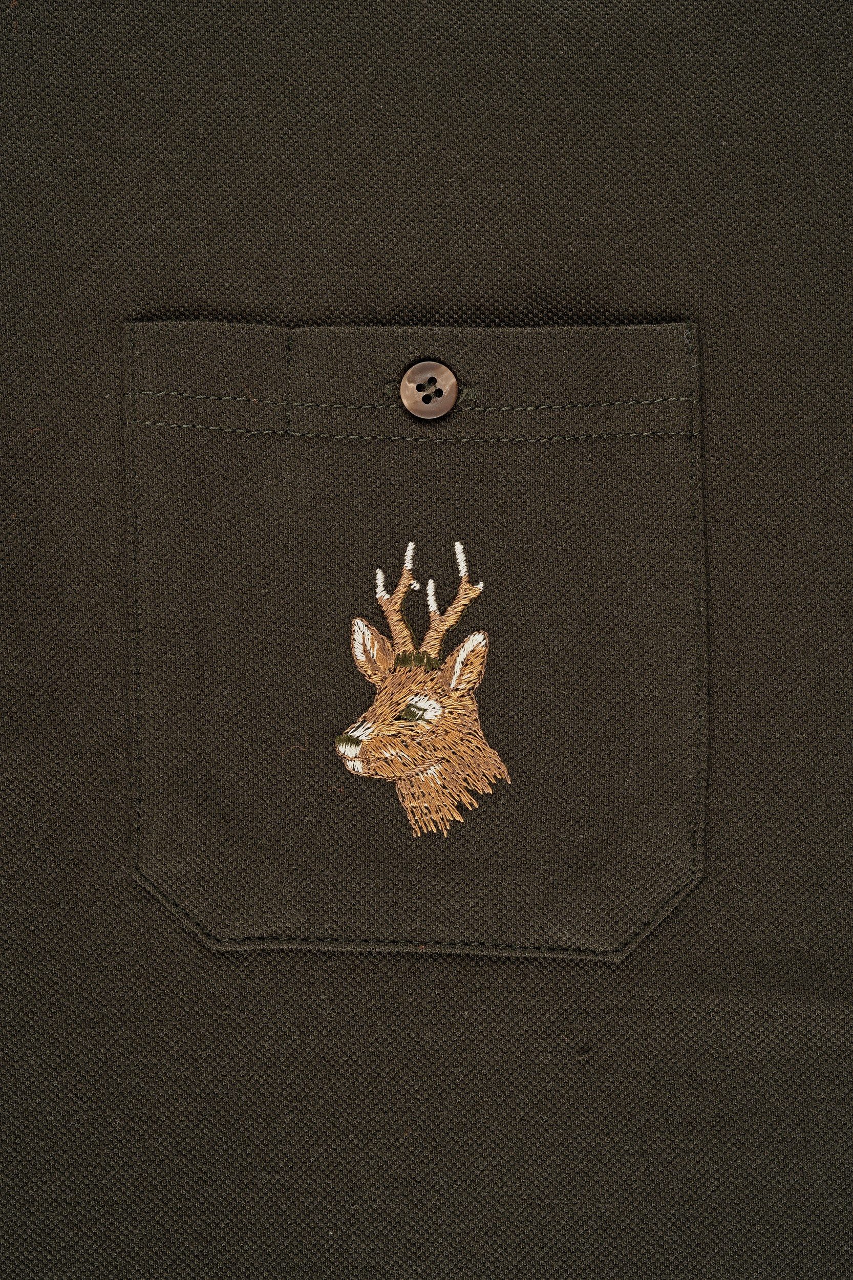 Hubertus® Hunting Poloshirt Polo-Shirt mit Motiv günstig online kaufen