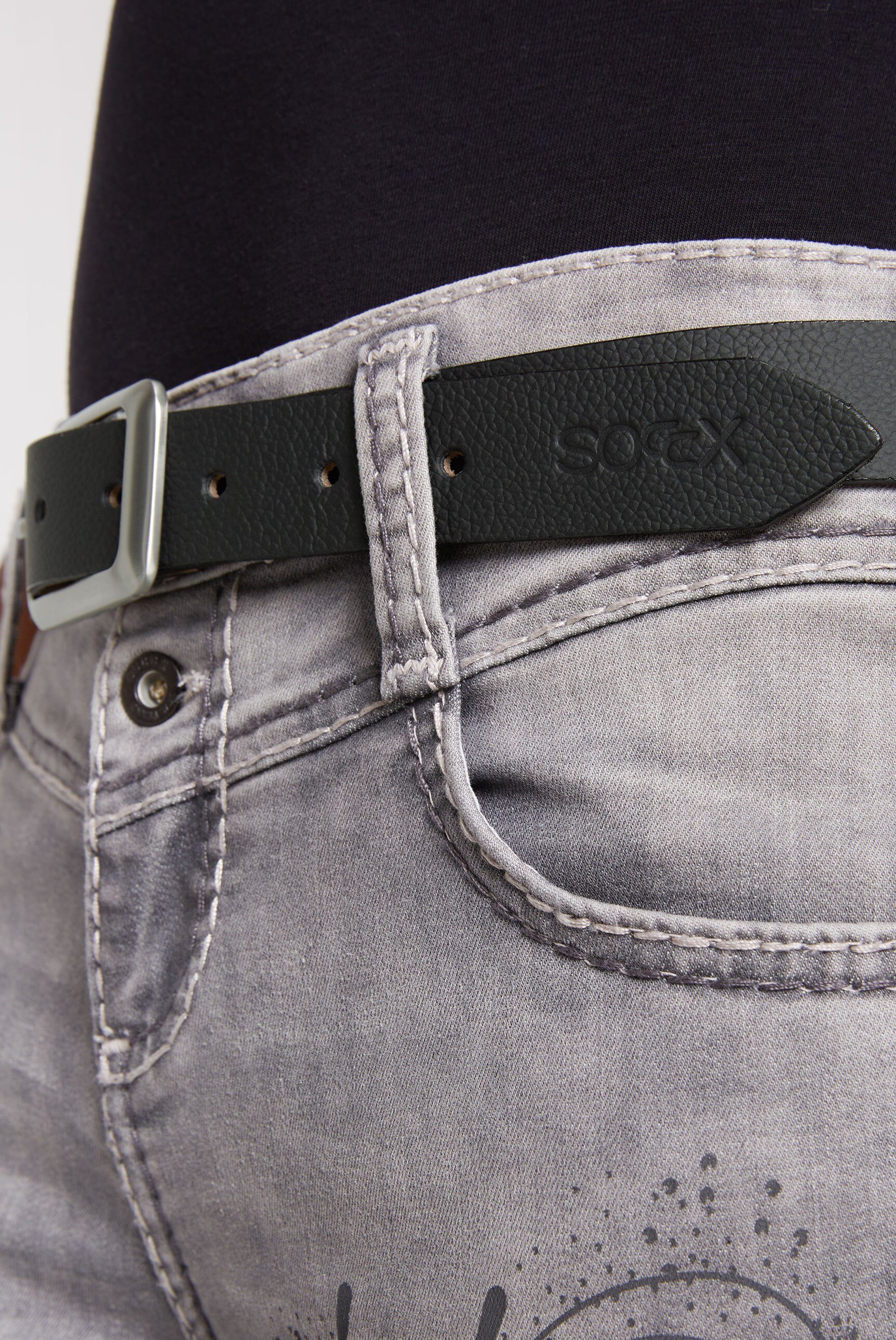 SOCCX Logo-Prägung Ledergürtel mit