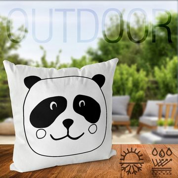 Kissenbezug, VOID (1 Stück), Sofa-Kissen Panda Comic Cartoon Bär Kinder Kinderzimmer Zeichnung Kuscheltier Indien Wildlife Safari Dschungel Bambus Tier Natur