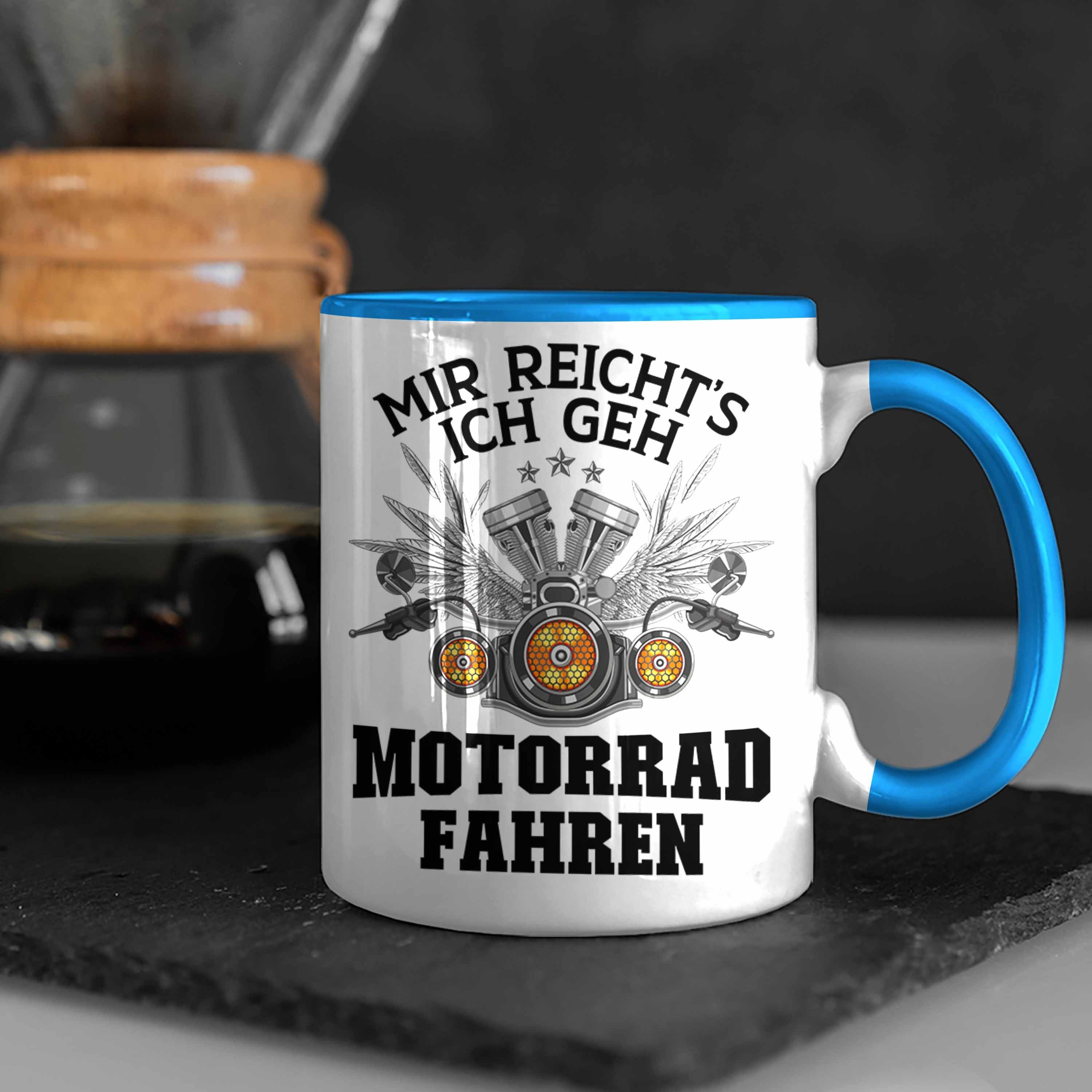 Trendation Tasse Trendation Tasse Herren Männer Geschenk Motorradfahrer Spruch mit Weiss für für Motorrad Biker Kaffeetasse 