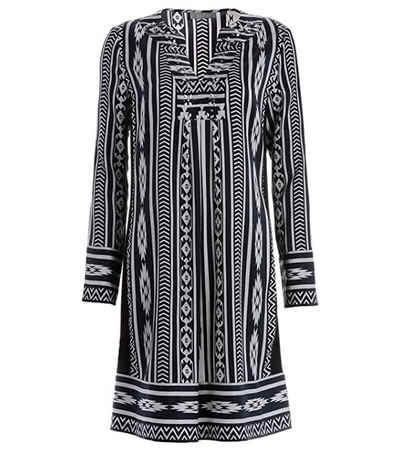 TUZZI Sommerkleid »TUZZI Tunika-Kleid lockeres Damen Mini-Kleid mit grafischen Ornamenten Sommer-Kleid Schwarz/Grau«