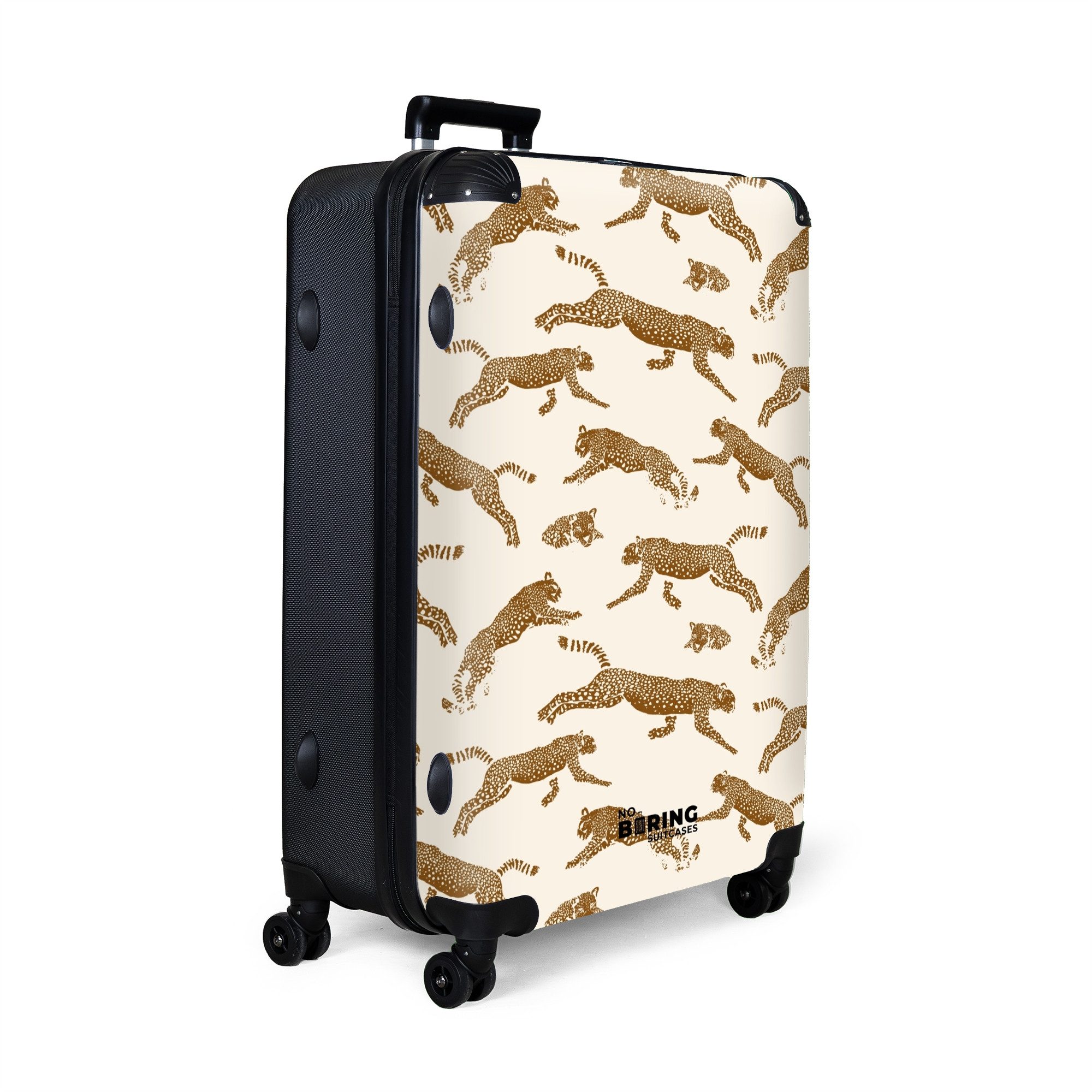NoBoringSuitcases.com© Hartschalen-Trolley Beige mit Panther 77 günstig online kaufen