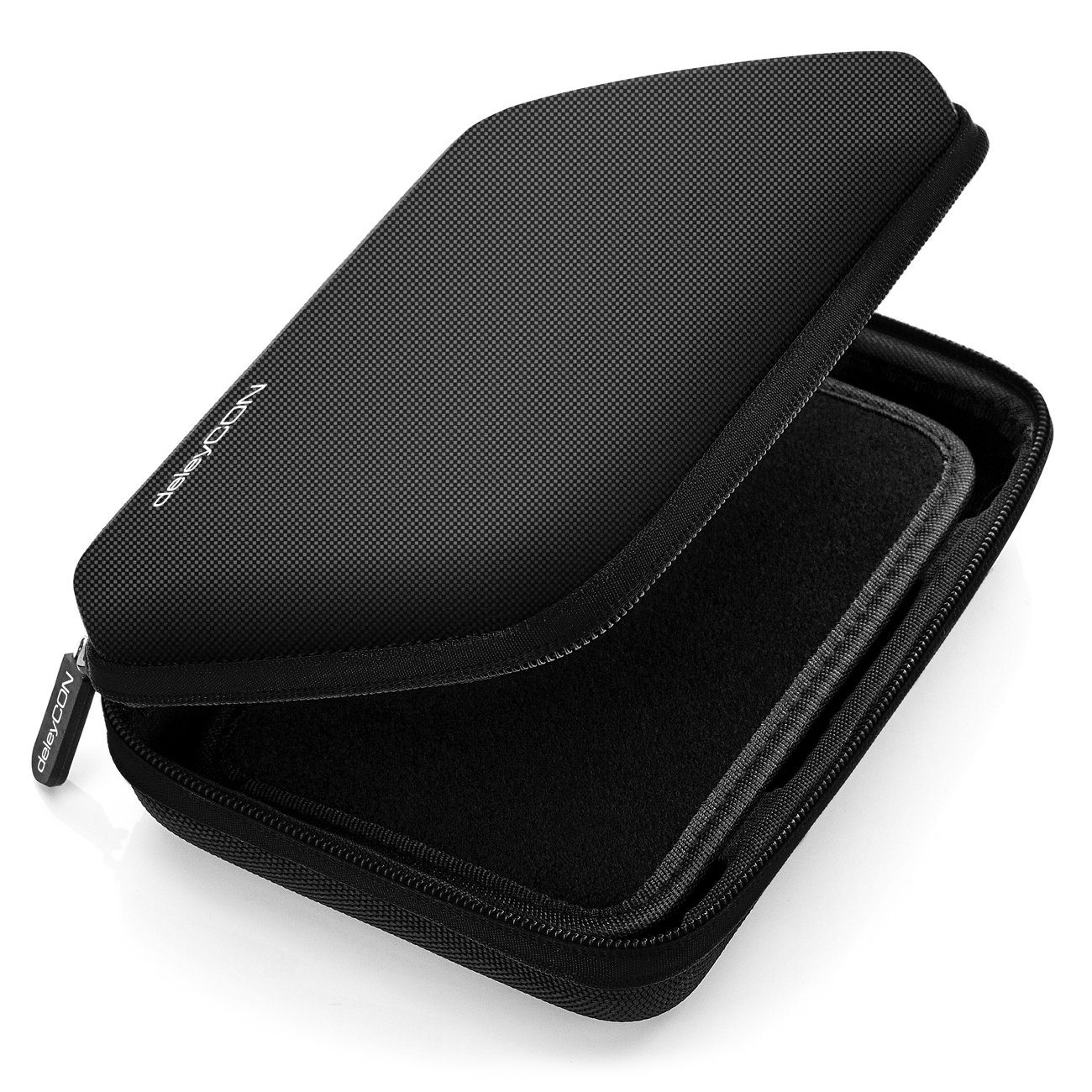 deleyCON Festplattentasche deleyCON Navi Tasche Navi Case Navigationsgerät bis 6,2" Zoll Schwarz