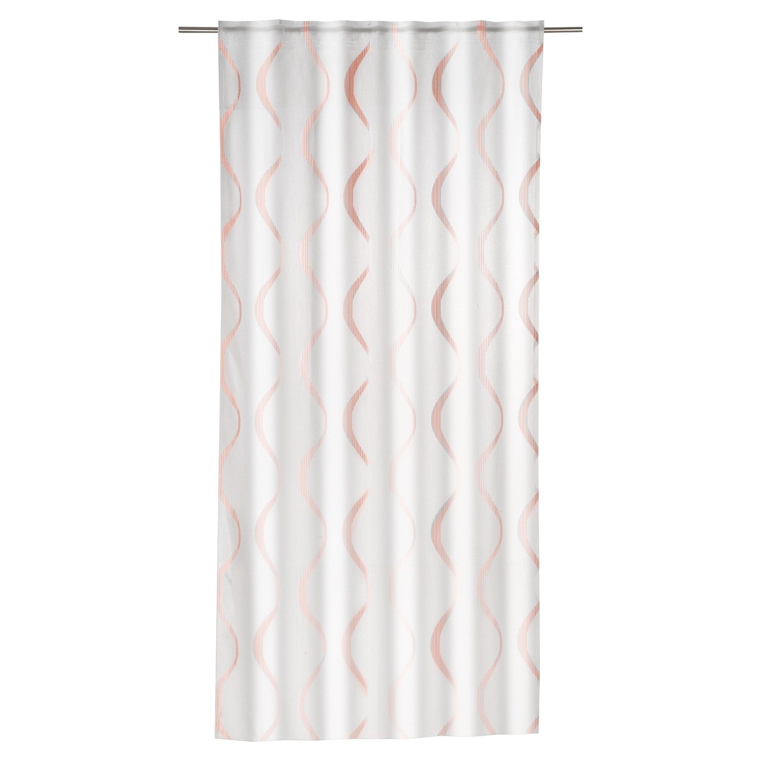 Vorhang CAMPINO, Verd. Schlaufen, Weiß, L 245 x B 135 cm, verdeckte Schlaufen (1 St), halbtransparent, Polyester