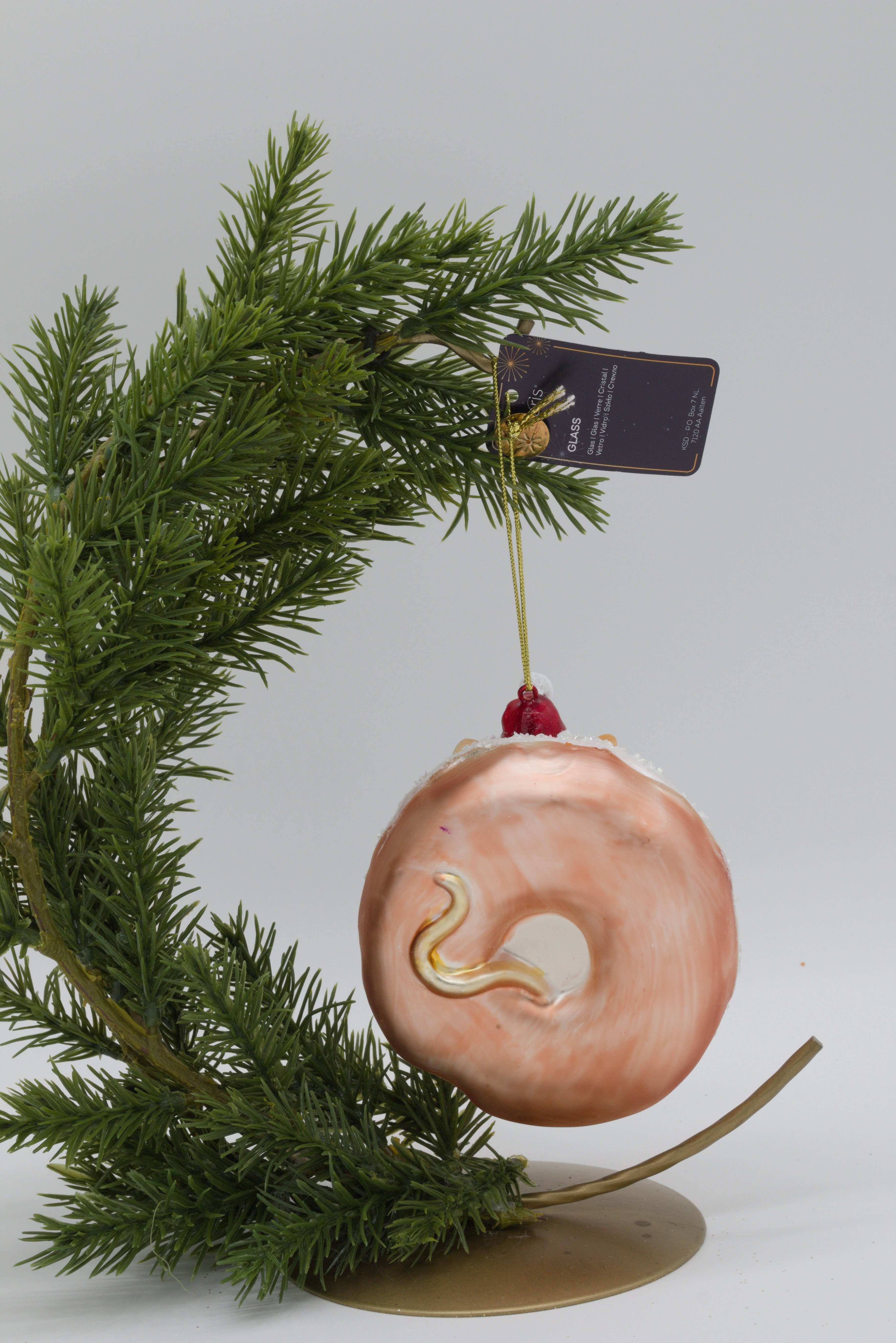 Bearbell Geschenkideen Christbaumschmuck Maus mit Handbemalt Donut
