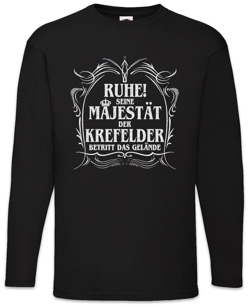 Urban Backwoods Langarmshirt Seine Majestät Der Krefelder Langarm T-Shirt NRW Samt Seide Pinguine (1-tlg) Stadt Krefeld Lustig Geschenk