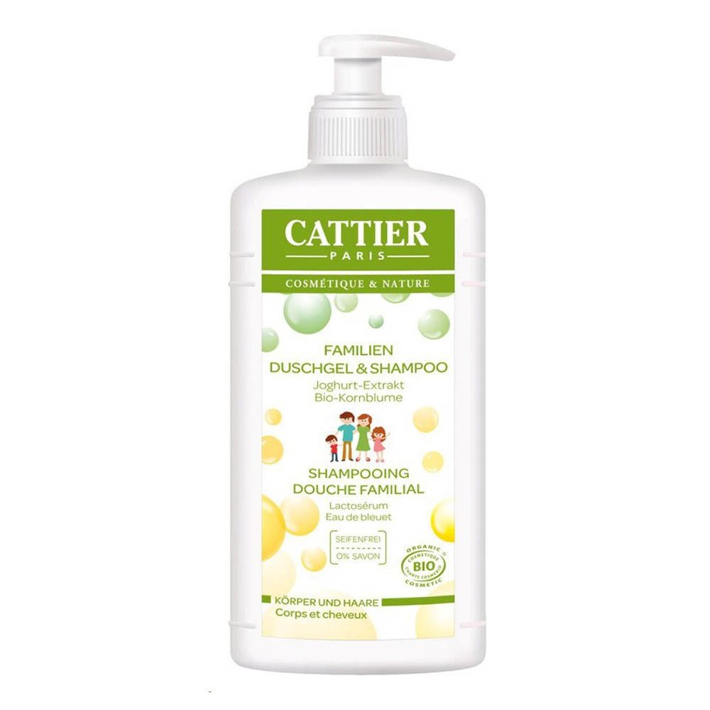 Cattier Duschgel Familien Duschgel & Shampoo - JoghurtExtrakt Kornblume 500ml