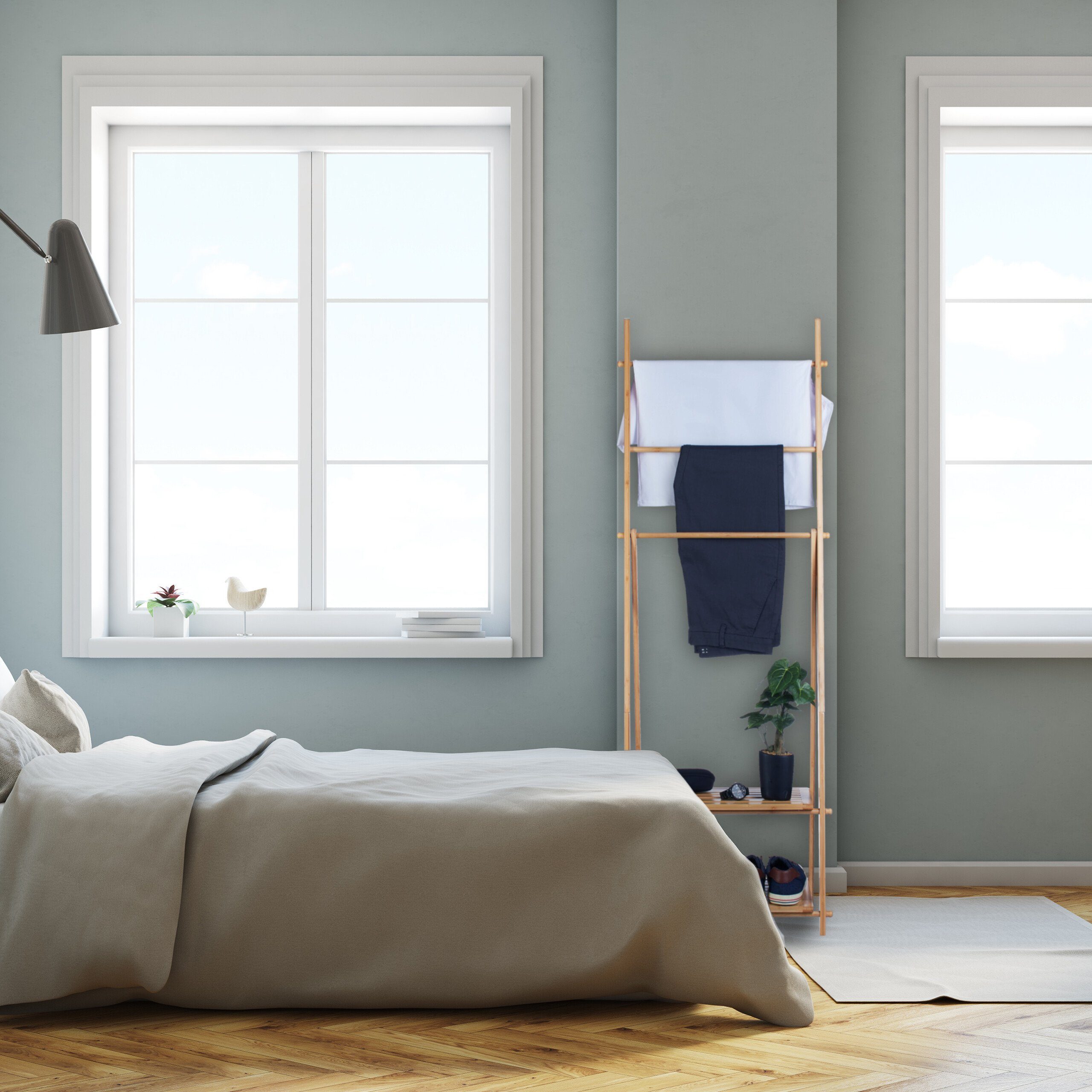 relaxdays Handtuchständer Bambus 3 Stange günstig online kaufen