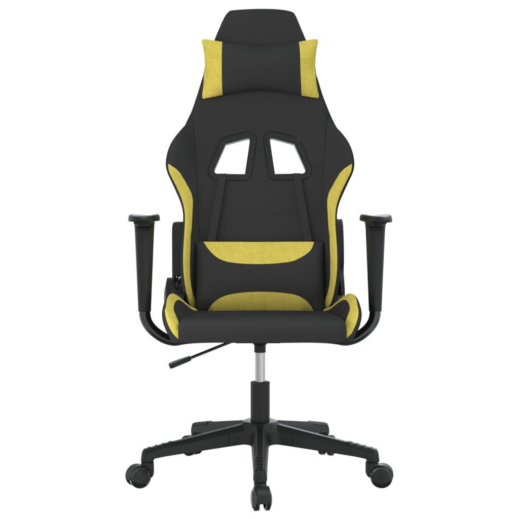 vidaXL Gaming-Stuhl Gaming-Stuhl mit Massagefunktion Schwarz und Hellgrün Stoff (1 St)