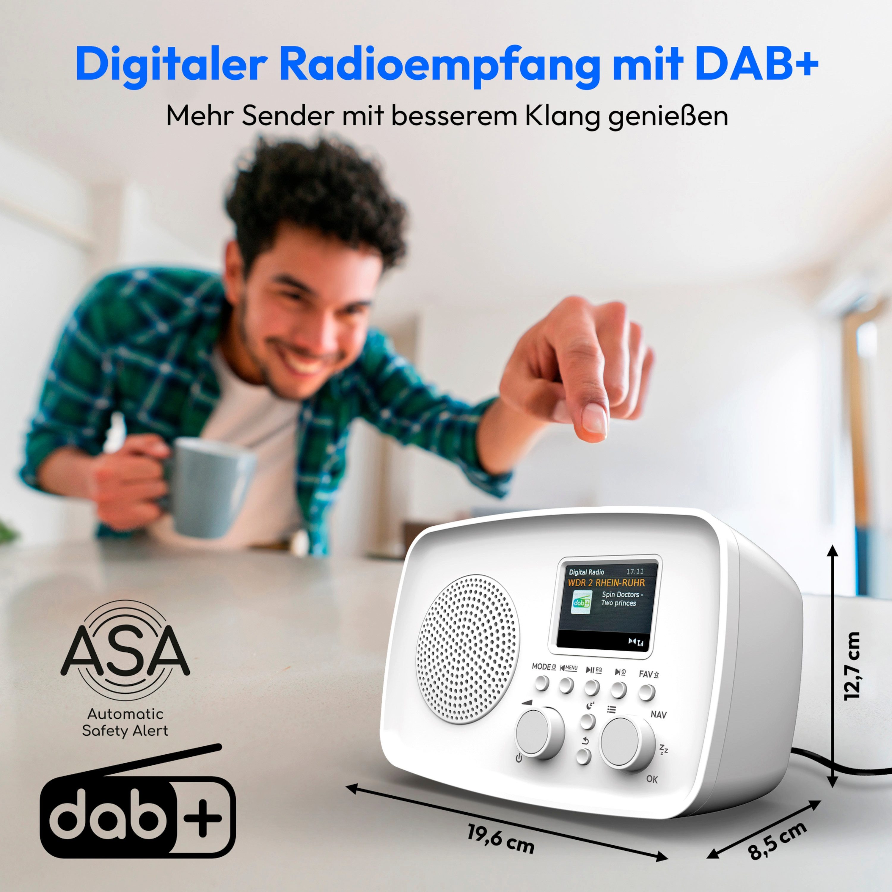 Medion® Audio-System MEDION LIFE DAB+ Radio DRE-1 (MD89288) (5 W, Bluetooth 5.3)