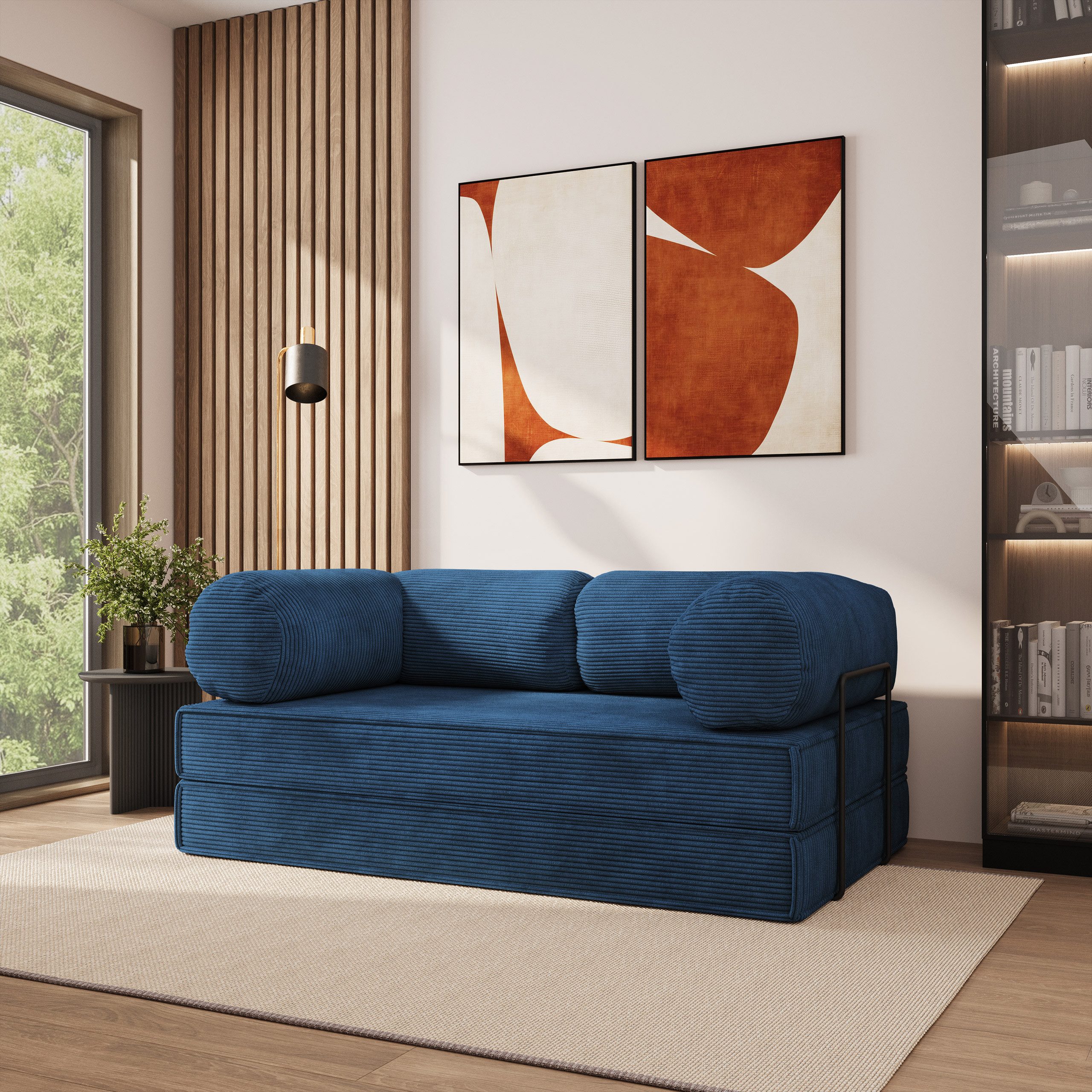 Masseno Sofa ALVIO mit Schlaffunktion, Schlafsofa, Schaumstoffsofa