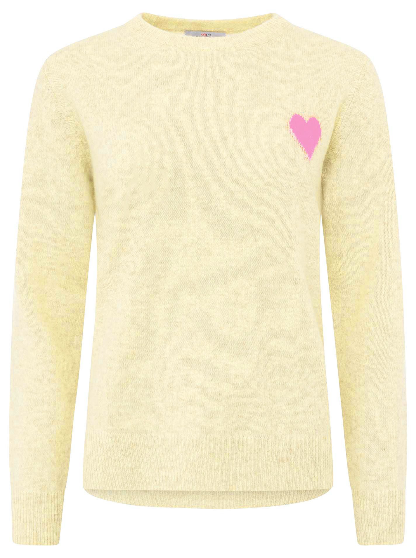 Zwillingsherz Kaschmirpullover 100% Kaschmir Pullover mit Herz günstig online kaufen
