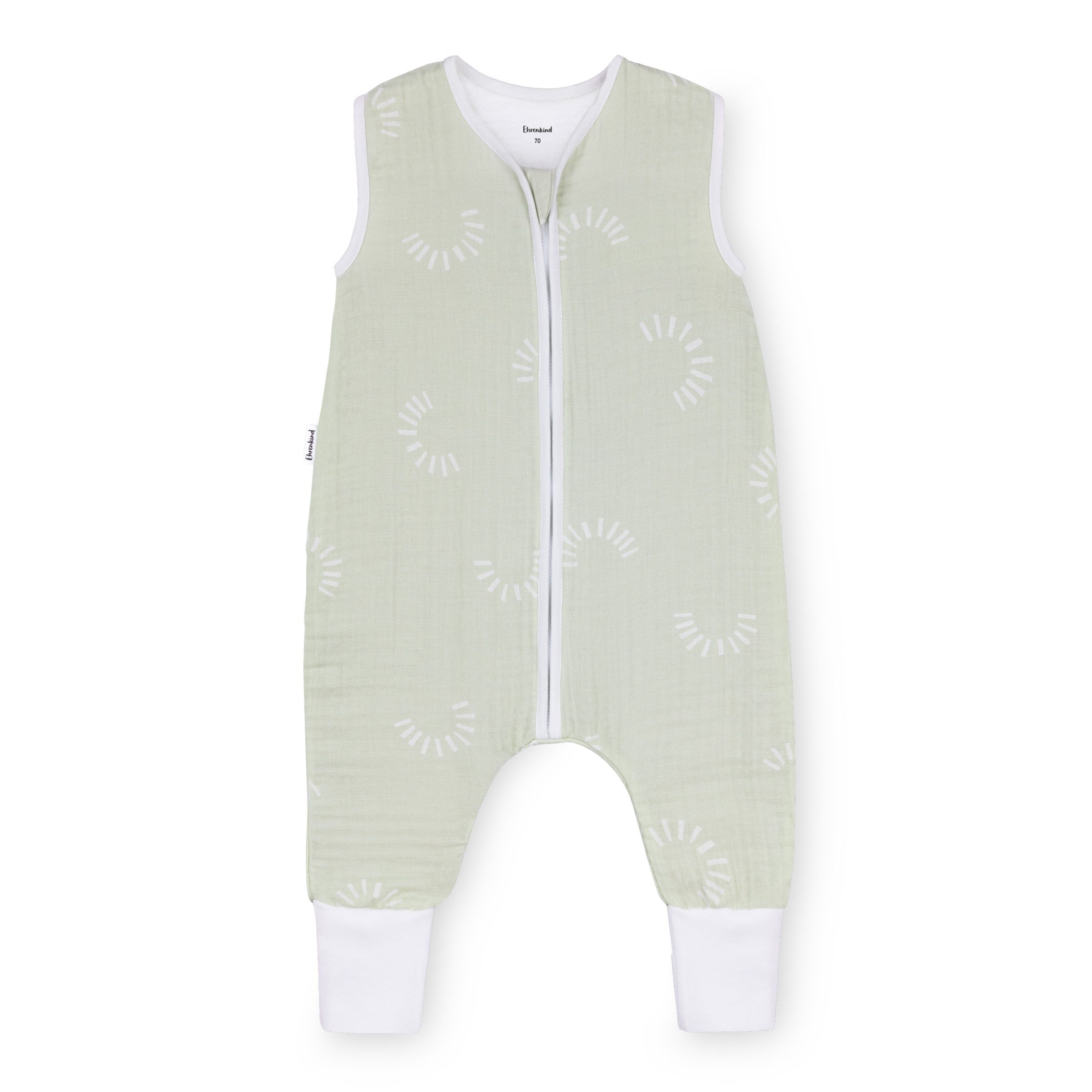Ehrenkind Babyschlafsack Musselin Schlafsack mit Füßen 2.5 TOG (Ganzjahres-Schlafsack mit Beinen, Mehr Bewegungsfreiheit zu jeder Jahreszeit), Schlafsack Baby, 100% hochwertige Bio-Baumwolle